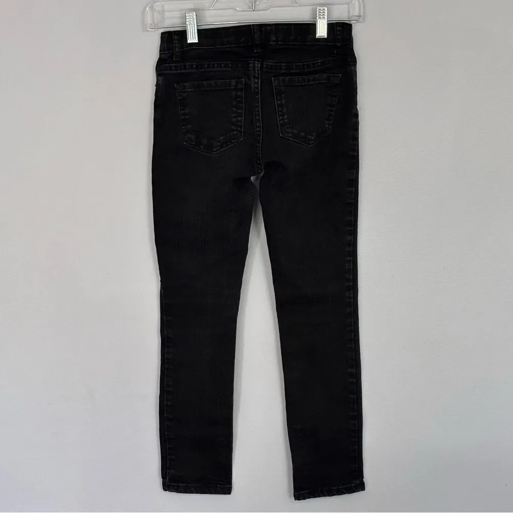 The Children’s Place Big Girls Black Dark Wash Super Skinny Denim Ankle Jeans 10